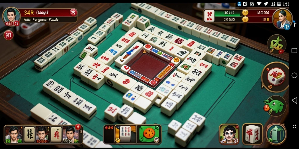 Gameplay seru Mahjong di 34R dengan grafis menawan.