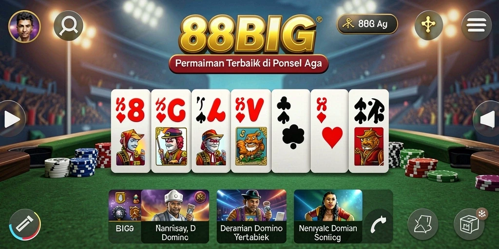 Screenshot gameplay <strong>88BIG</strong> yang menarik dari permainan <strong>Domino</strong>.