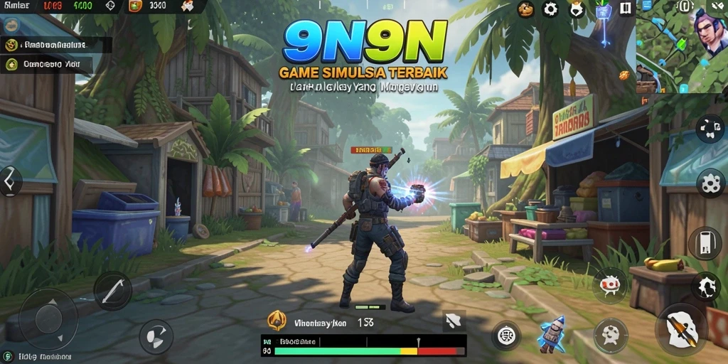 Tangkapan layar dari gameplay mendebarkan di 9N9N.