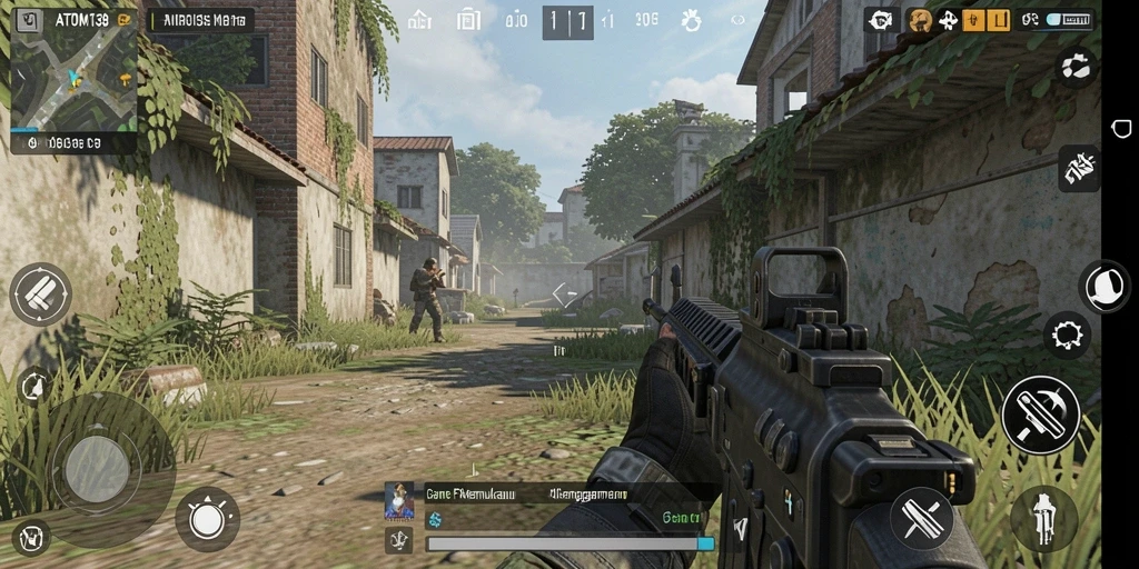 Gameplay seru dan menegangkan dalam ATOM138 di perangkat mobile.