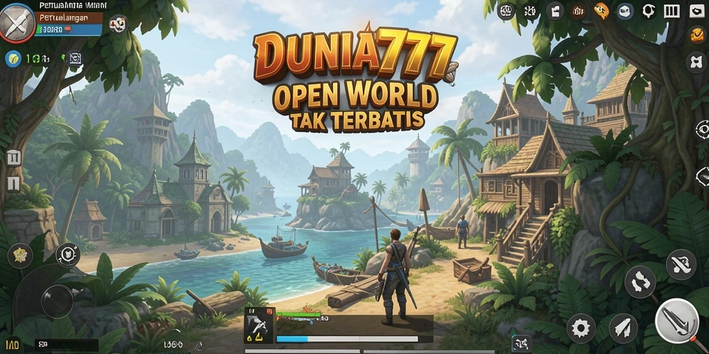 Screenshot DUNIA777 menampilkan bermain di dunia yang luas dan indah.