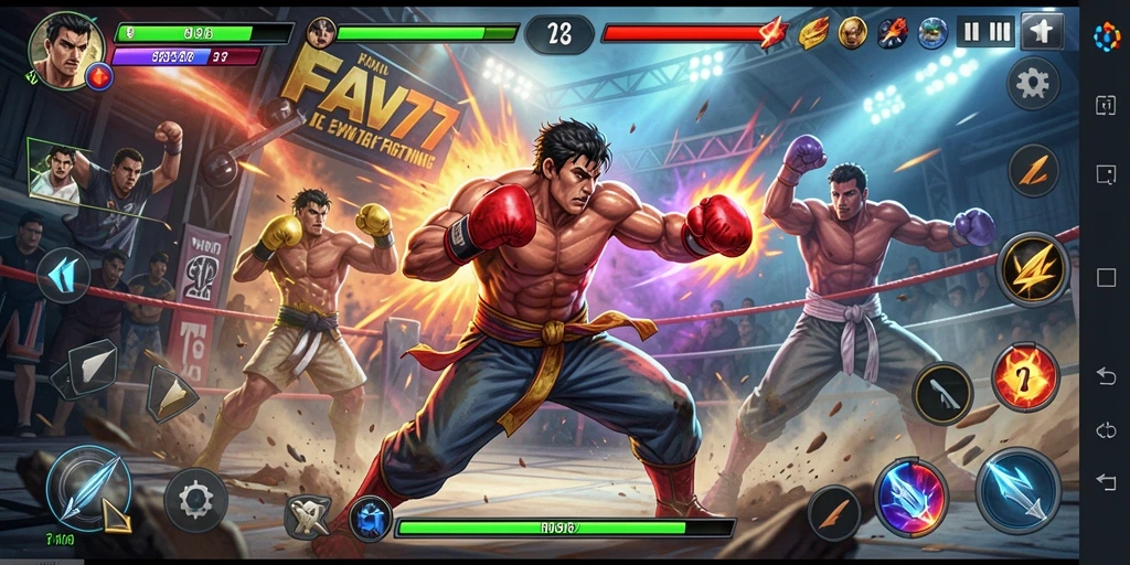 Tampilan gameplay action-packed FAV77 yang menegangkan.