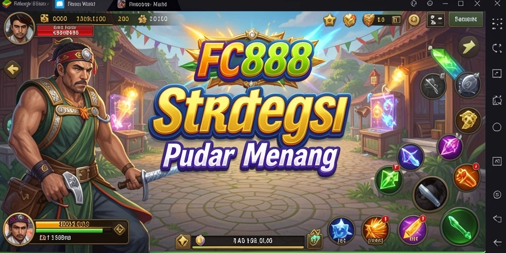 Tangkapan layar menunjukkan pertempuran strategi yang intens dalam FC888.