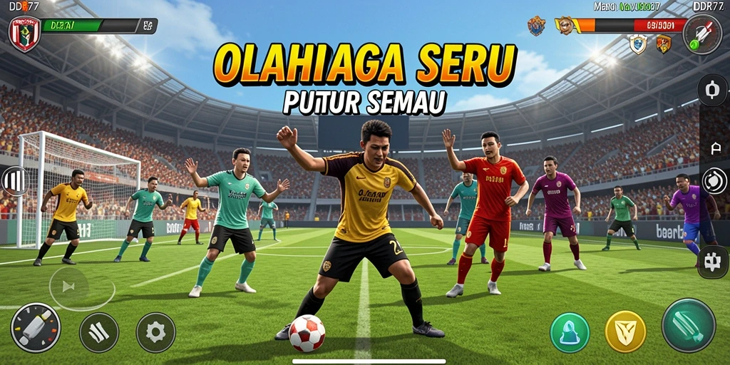 Tampilan gameplay seru dari IDR77 dengan aksi olahraga menegangkan.