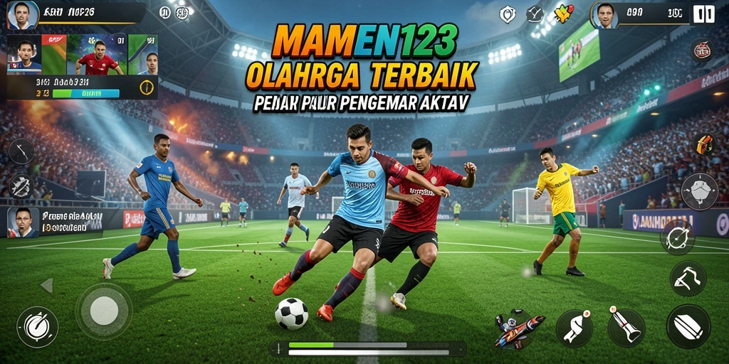 Tangkapan layar MAMEN123 menampilkan aksi seru pertandingan olahraga.