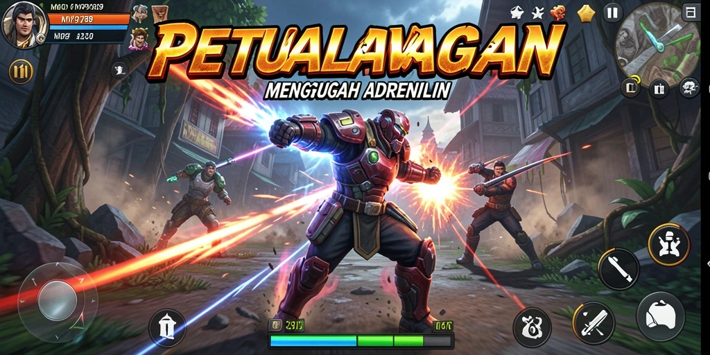 Tampilan gameplay action yang mendebarkan dan intens.