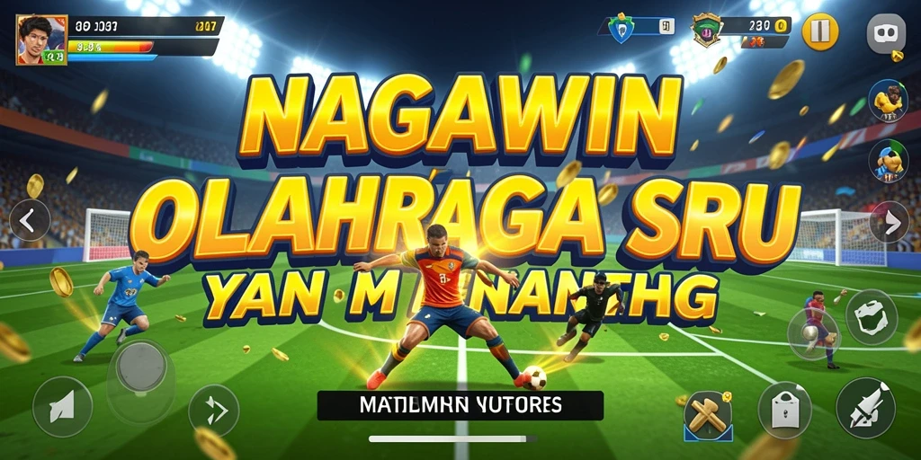 Tampilan gameplay NAGAWIN yang memukau dengan aksi olahraga nyata.
