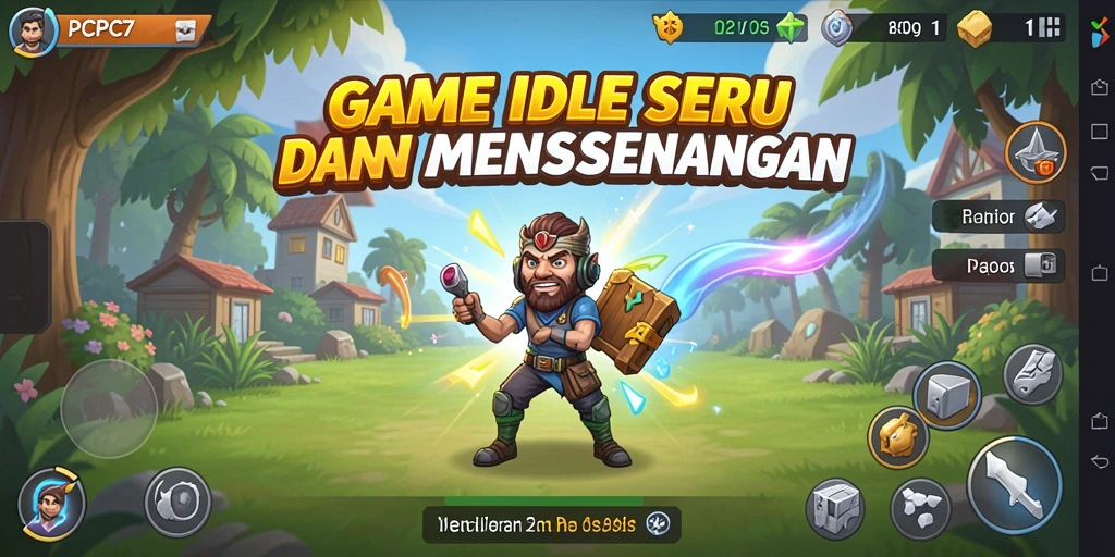Tangkapan layar utama PCPC7 menampilkan gameplay seru dan interaksi karakter.