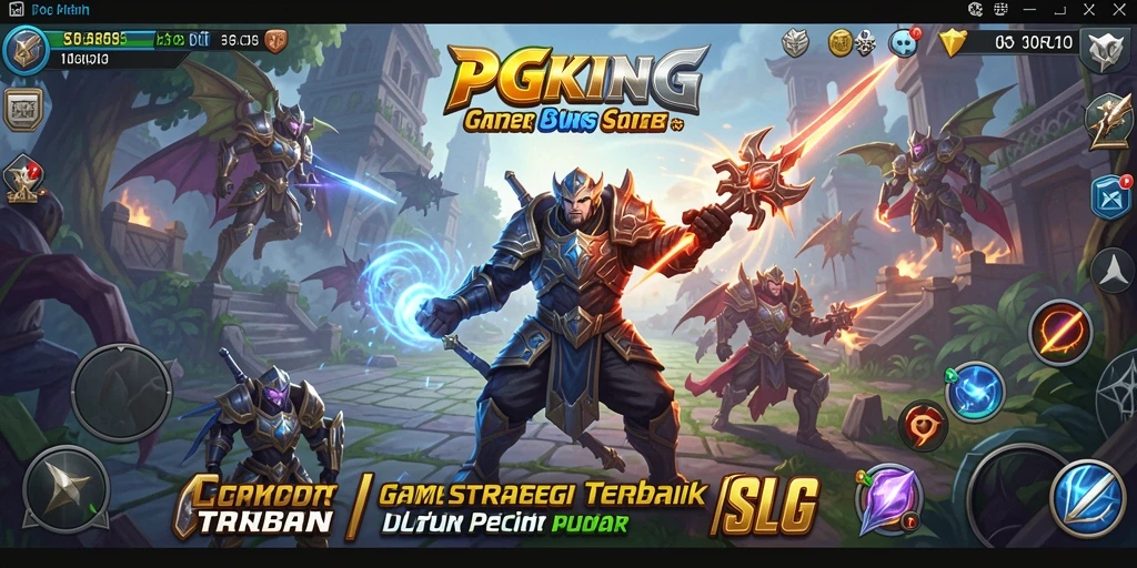Tampilan gameplay strategis dalam PGKING yang menegangkan.