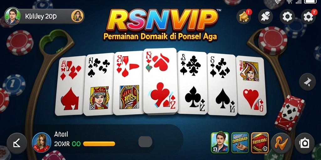 Tampilan seru gameplay Domino di RSNVIP.
