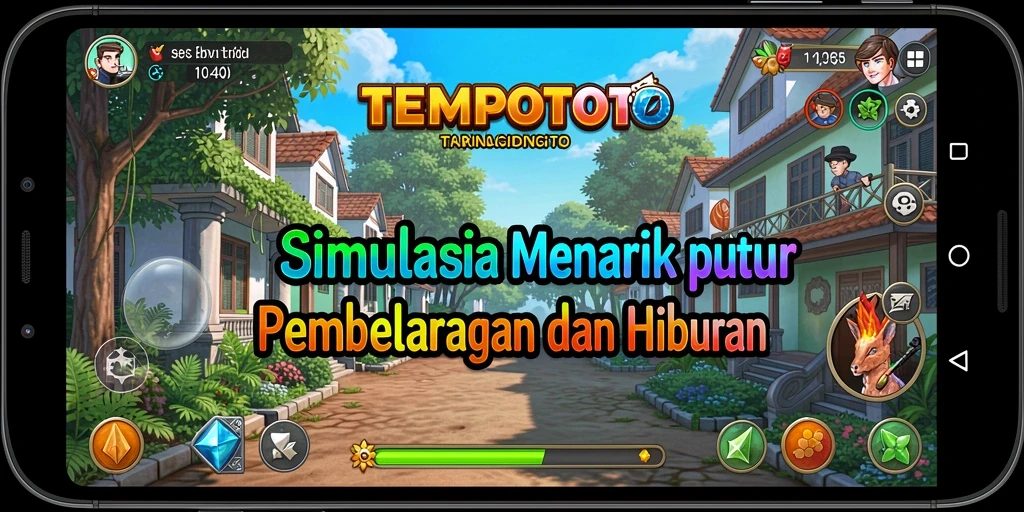 Tampilan gameplay TEMPOTOTO yang menarik dan interaktif.