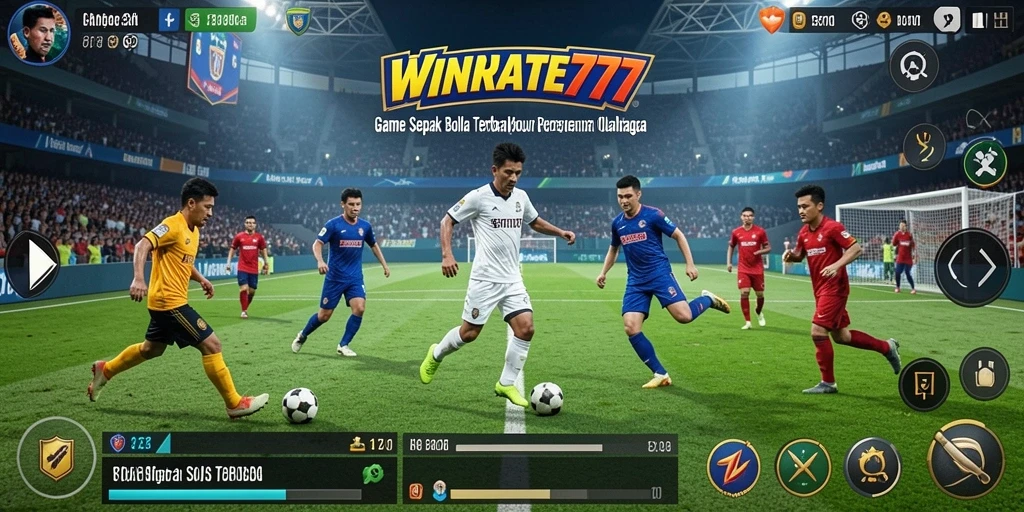 Tampilan gameplay menarik dari WINRATE777 yang menampilkan aksi sepak bola.